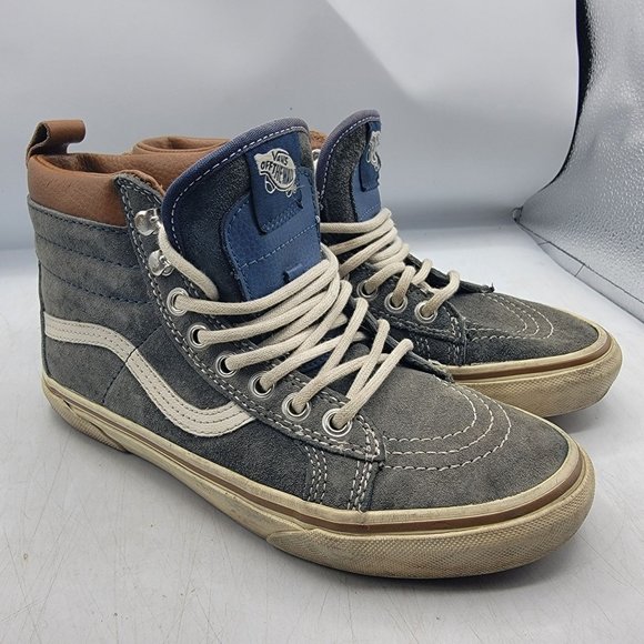 Vans Sk8 Hi Womens 6.5 Blue Sneaker Shoes Casual Outdoors Comfort Warm - Picture 1 of 14